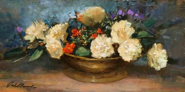Click to view detail for Carnations in Light 7x14